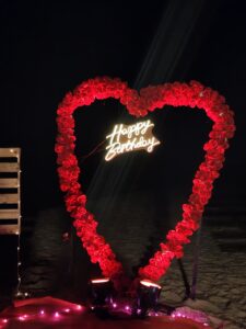 Romantic Beach Anniversary Decor